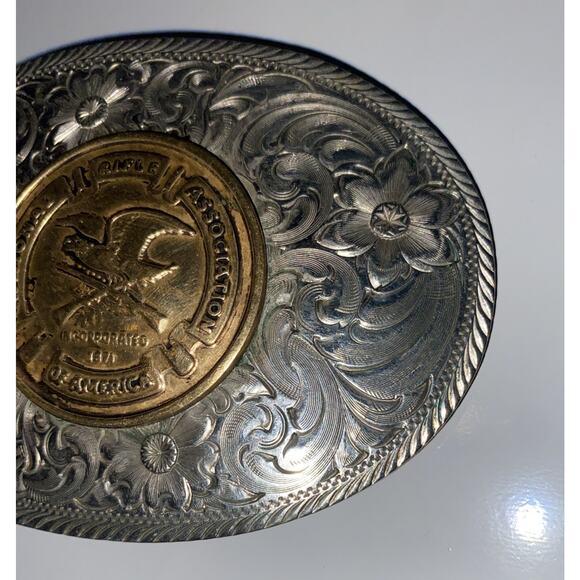 Nra National Rifle Association America Hunting Montana Silversmiths Belt Buckle - Picture 4 of 8